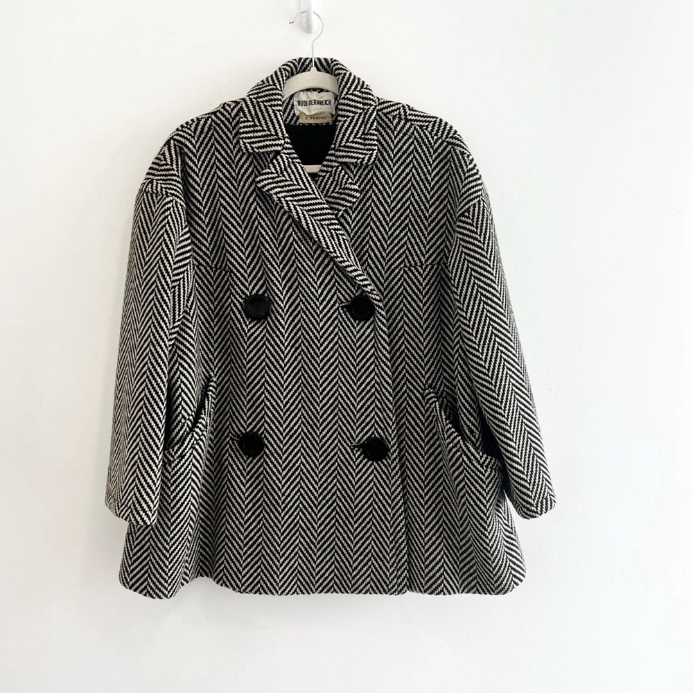 VTG Rudi Gernreich Herringbone Coat - Picture 4 of 14